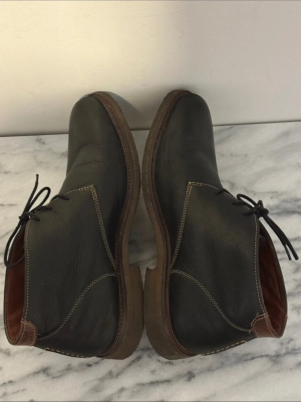 Johnston and Murphy men’s Copeland Men's Black Leather Chukka Boot 9.5M